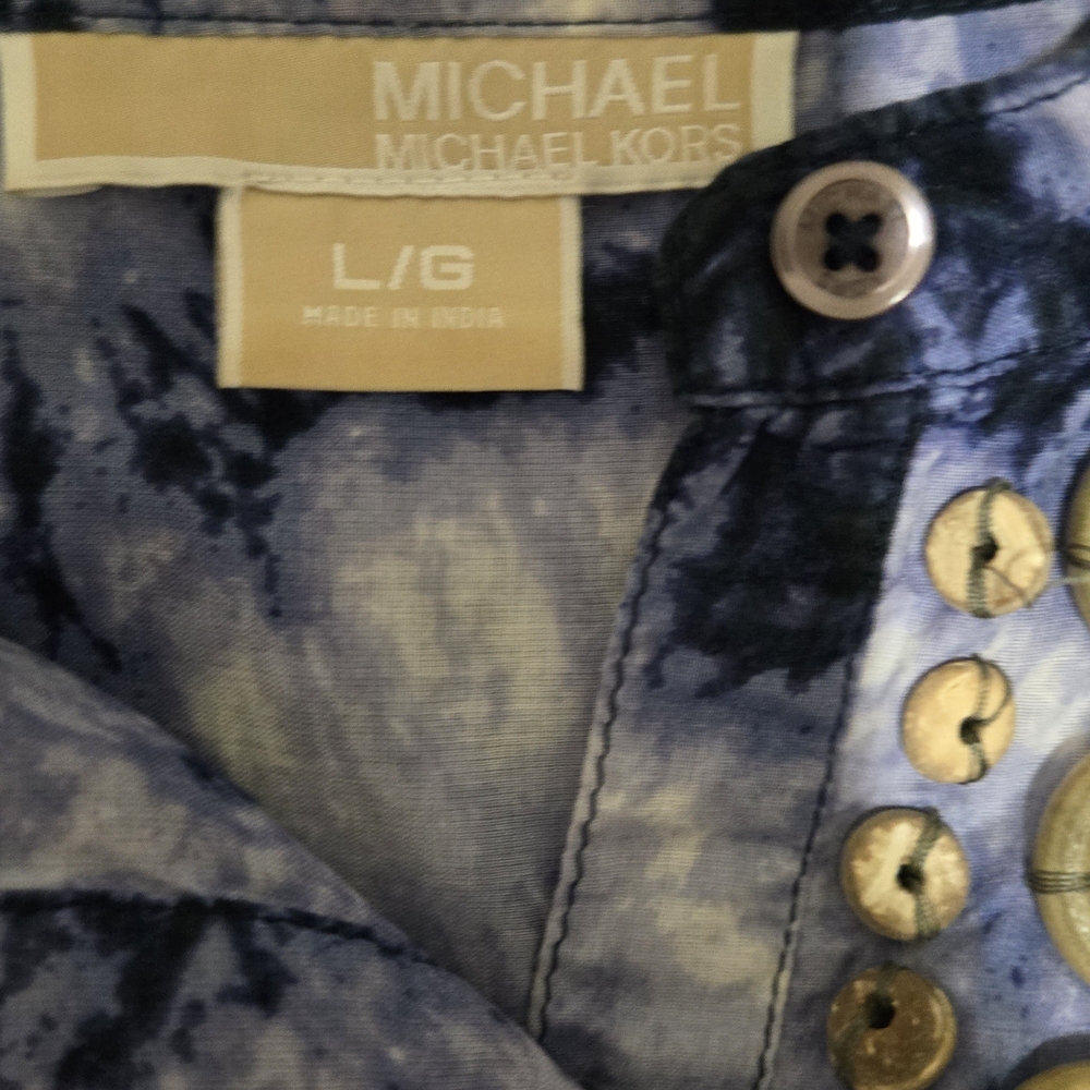 Michael Kors Cotton, Lightweight, Wood Circle Accents. Great For Vacation! - Picture 2 of 5